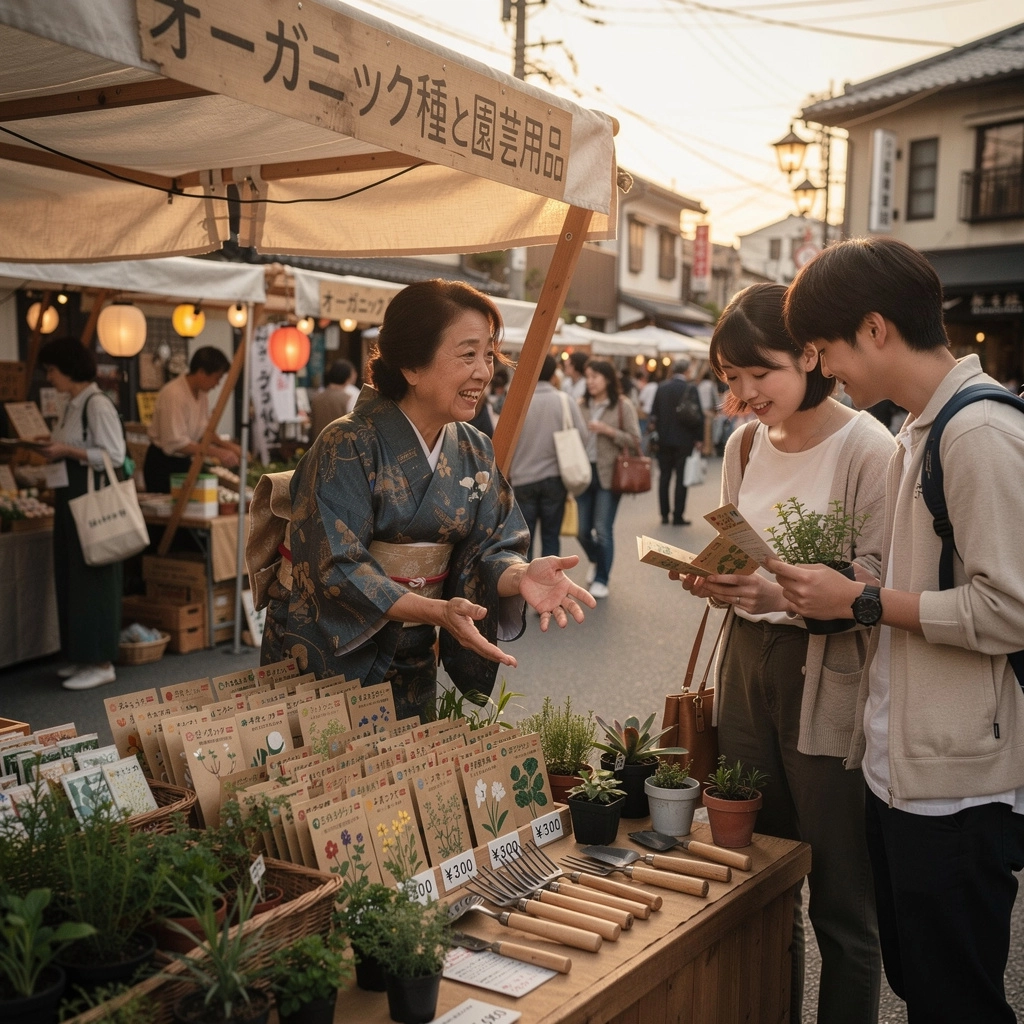 花壇で咲いている美しい花々の風景
